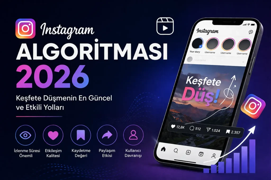 instagram algoritması 2026 keşfete düşme yolları ve etkileşim artırma rehberi