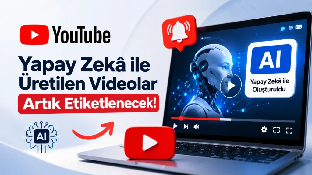 YouTube’un yapay zekâ ile üretilen videoları daha belirgin şekilde etiketleme sistemi ve dijital içerik şeffaflığı
